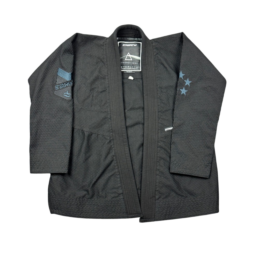 Hyperfly Starlyte BJJ Gi Jacket Womens Female 0 Black Jiu Jitsu Kimono Top